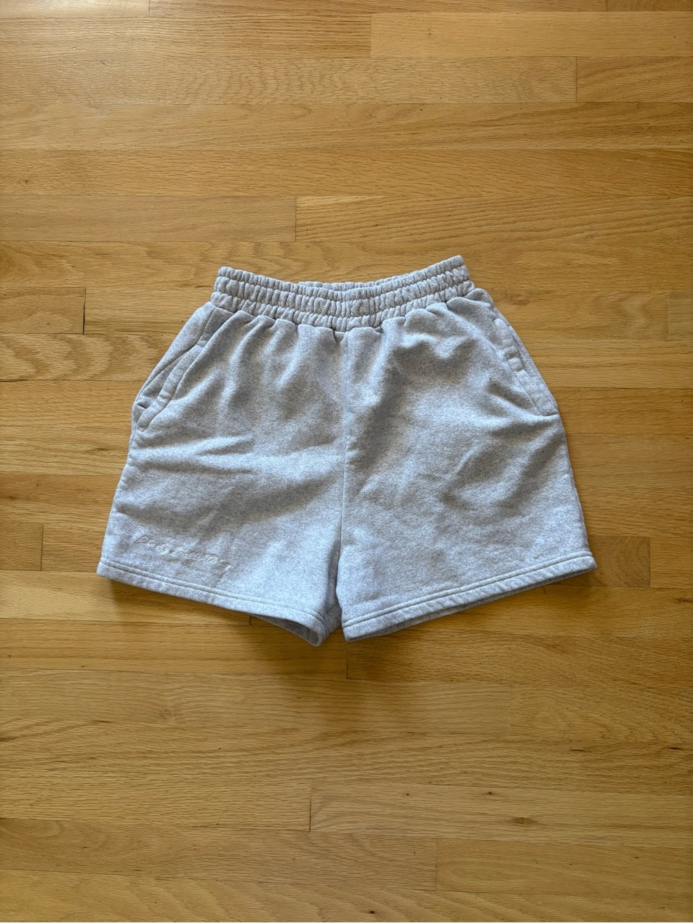 PrettyLittleThing Light Gray Fleece Lined Shorts